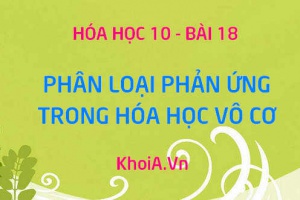 Phản ứng có sự thay đổi số Oxi hóa, phản ứng không có sự thay đổi số Oxi hóa trong hóa học vô cơ- Hóa 10 bài 18